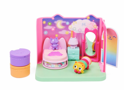 Dreamworks Gabby’s Dollhouse Pillow Cat’s Sweet Dreams Bedroom Playset New