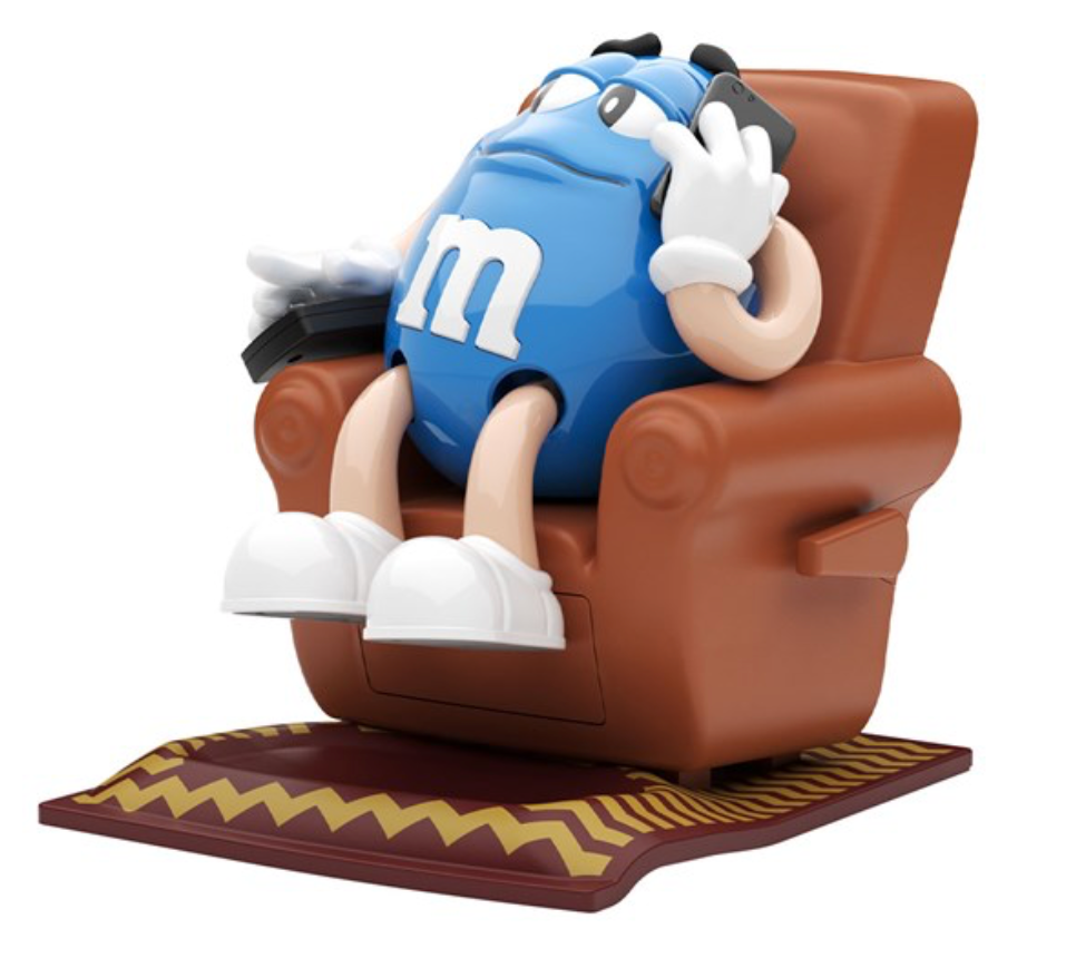 M&M's World Blue Character Recliner Candy Dispenser New with Tags