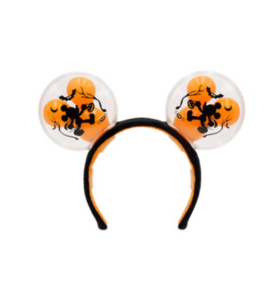 Disney Halloween Mickey Balloon Light-Up Ear Headband for Adults New with Tag