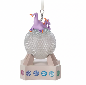Disney Parks Epcot 40th Figment Spaceship Earth Light-Up Christmas Ornament New