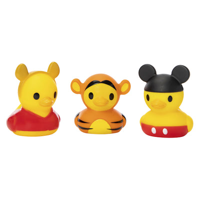 Disney Winnie Tigger Mickey Duckz 3Pcs Rubber Ducky Set Bath Toys New