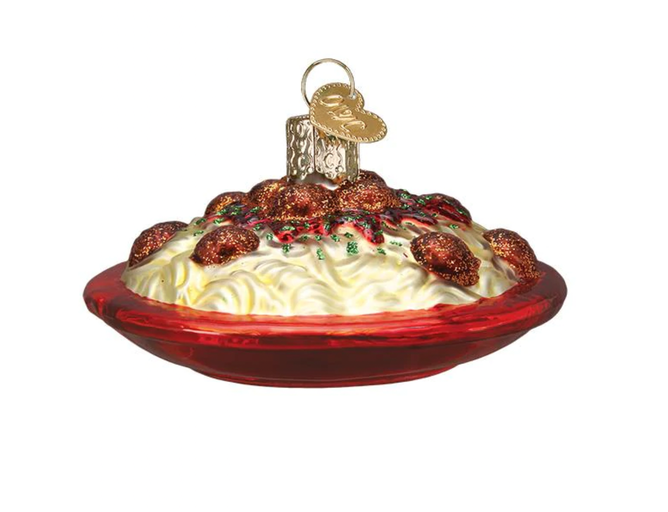 Old World Christmas Spaghetti And Meatballs Blown Glass Christmas Ornament New