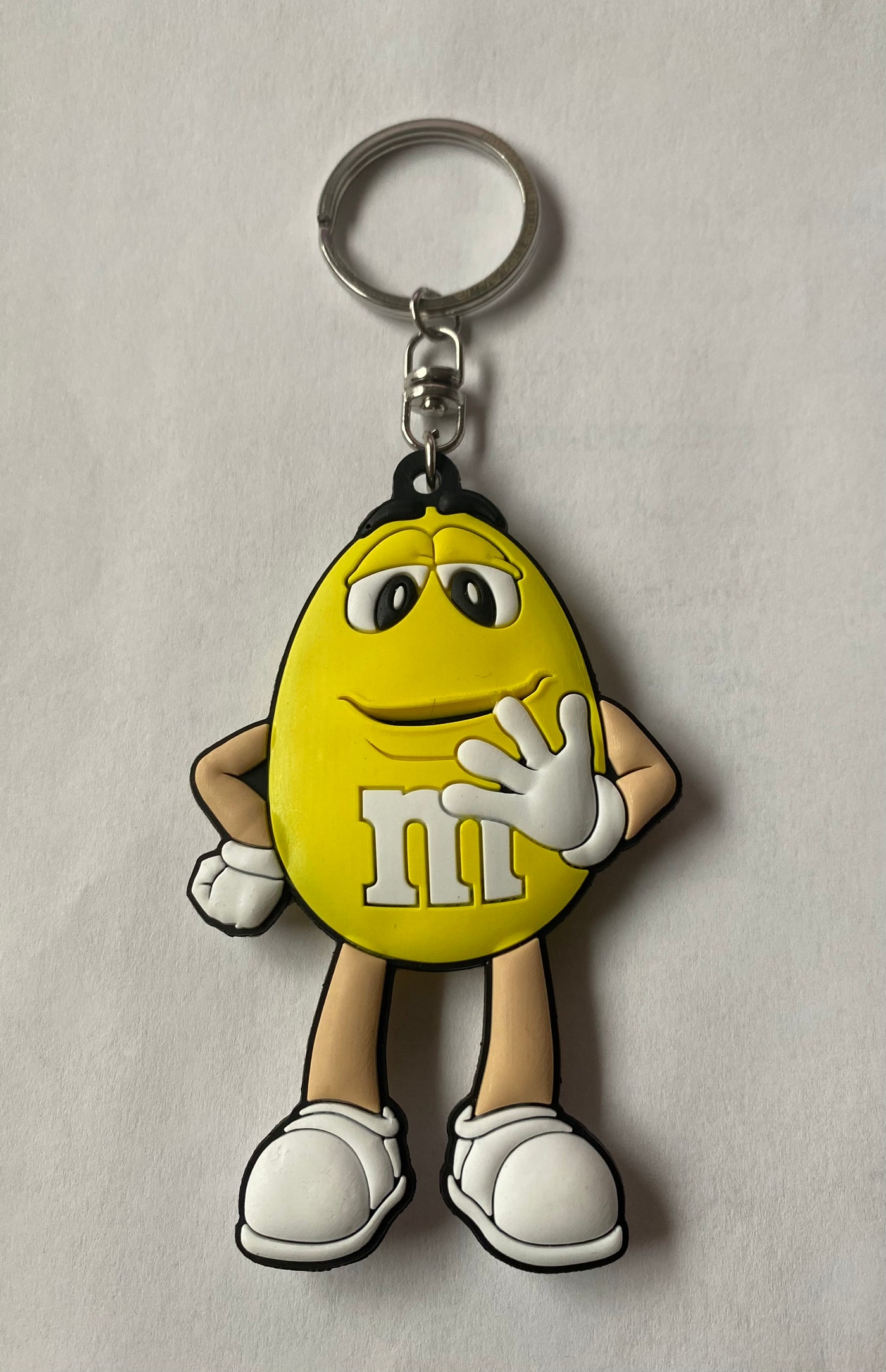 M&M's World PVC Yellow Character Keychain New with Tag