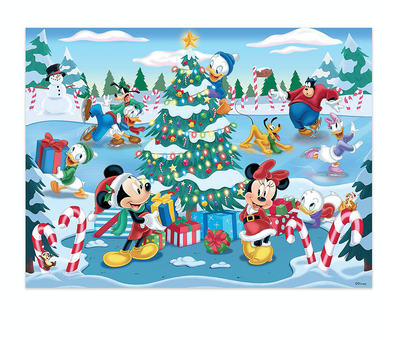Disney Mickey and Friends Christmas Holiday Together Time 400 pcs Puzzle New