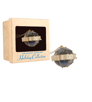 Universal Studios 3D Globe Brass Christmas Ornament New with Box