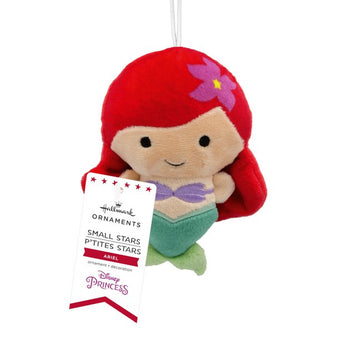 Hallmark Disney Princess Ariel Plush Fabric Christmas Ornament New with Tags