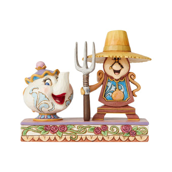Disney Traditions Cogsworth and Mrs. Potts Jim Shore New with Box