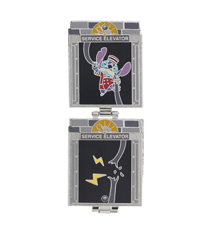 Disney Parks Mickey and Friends Hollywood Tower Hotel Tri-fold Pin New with Card