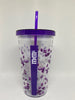 M&M's World Brown Big Face Lentils Tumbler with Straw New