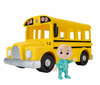 CoComelon Official Yellow JJ School Bus with Sound 10" Vehicle 3" Figure New