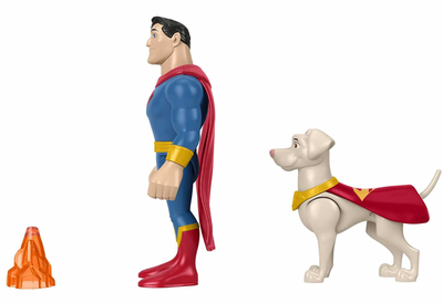 FisherPrice DC League of SuperPets Superman & Krypto set of 2 Poseable Figures