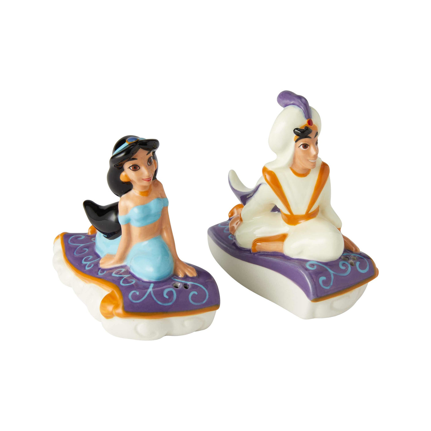 Enesco Disney Ceramics Aladdin and Jasmine Salt & Pepper New with Box