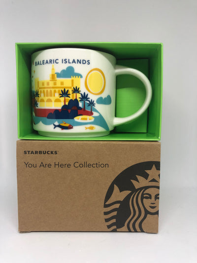 Starbucks You Are Here Spain Balearic Islands Ceramic Coffee Mug New W Box