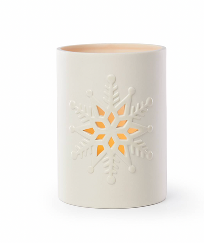 Lenox Christmas Large Snowflake Votive with Candle New with Box