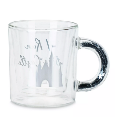 Disney Parks Princess Cinderella I Run This Castle Glass Mug with Glitter New