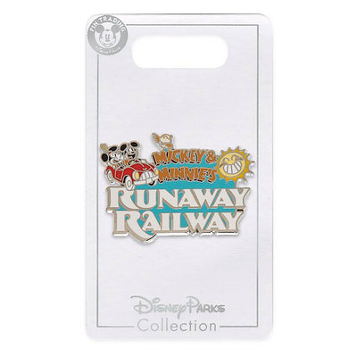 Disney Parks Mickey and Minnie Runaway Railway Logo Pin New with Card