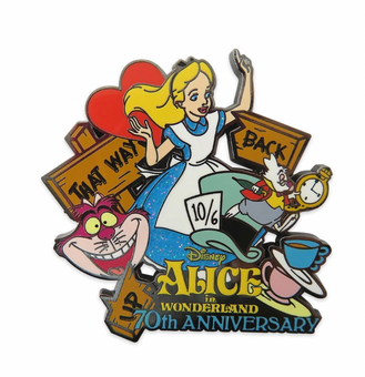 Disney Alice in Wonderland 70th Anniversary Limited Release Pin New with Card