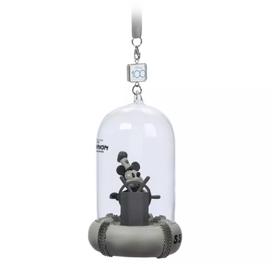 Disney 100 Steamboat Willie Light Up Sketchbook Christmas Ornament New with Tag