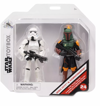 Disney Star Wars Boba Fett and Stormtrooper Action Figure Toybox New with Box