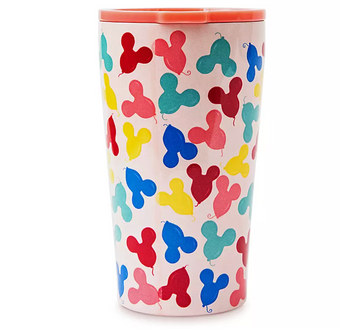 Disney Disneyland Mickey and Minnie Balloons Stainless Steel Travel Tumbler New