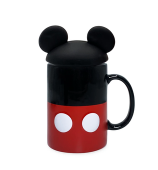 Disney Mickey Shorts Ceramic Coffee Tall Mug with Lid New