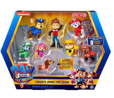 PAW Patrol The Movie Liberty Joins the Team 8pk Figure Set New with Box