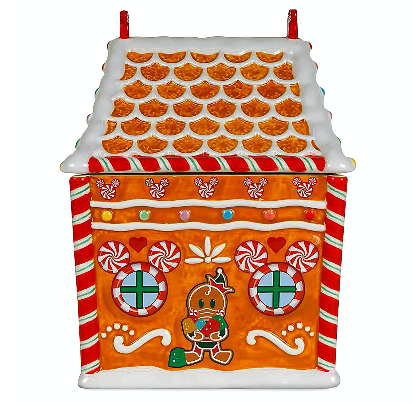 Disney Mickey and Friends Holiday Christmas Cookie Jar Gingerbread New with Box