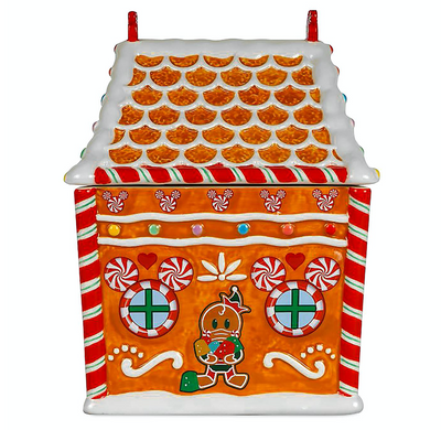 Disney Mickey and Friends Holiday Christmas Cookie Jar Gingerbread New with Box