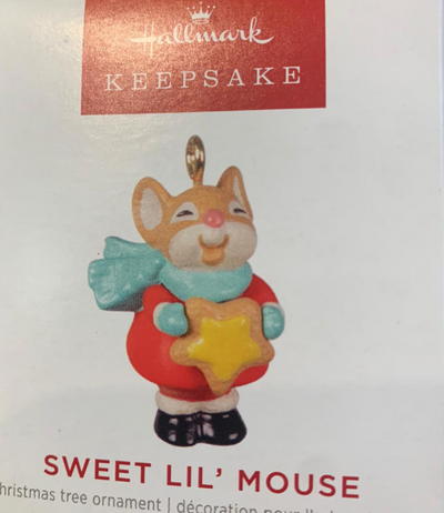 Hallmark 2022 Mini Sweet Lil' Mouse Christmas Ornament New With Box