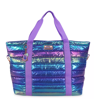 Disney Ariel The Little Mermaid Iridescent Quilted Fashion Tote Bag New with Tag