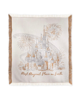 Disney Parks Most Magical Place on Earth Castle Throw Blanket New with Case