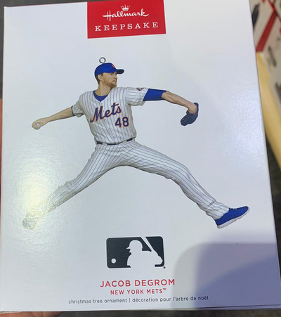Hallmark 2022 MLB New York Mets Jacob deGrom Christmas Ornament New W Box