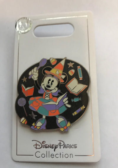 Disney Parks Halloween Minnie Mouse Witch Pin New with Card