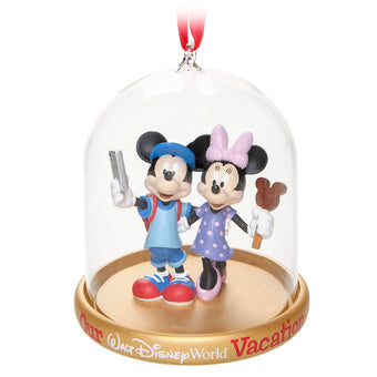 Disney Parks Mickey Minnie Vacation Dome Christmas Holiday Ornament New w Tags