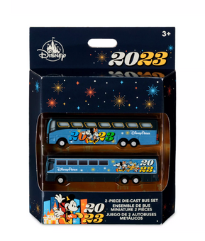 Disney Parks 2023 Mickey and Friends Die Cast Bus Set New with Card