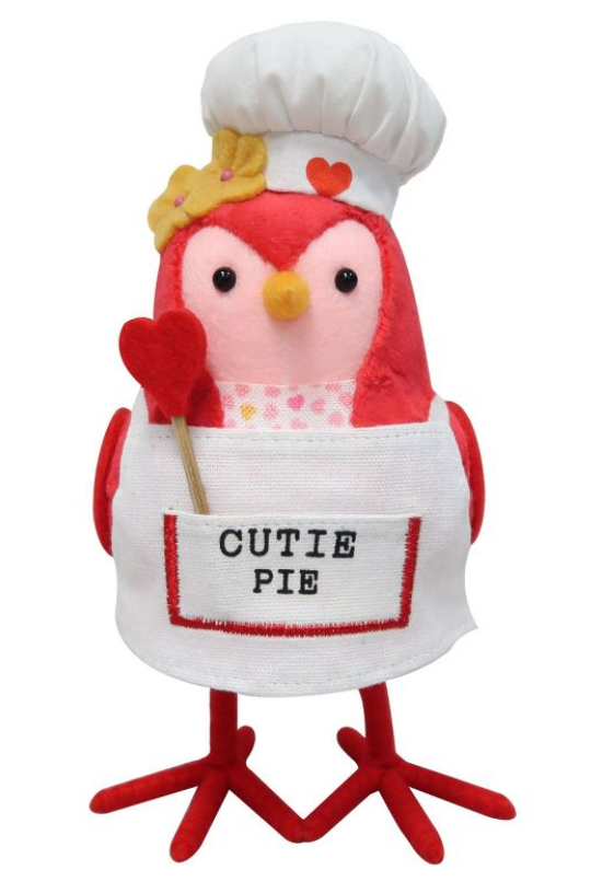 Target Fabric Valentine Bird Figurine 'Cutie Pie' Chef Spritz New With Tag