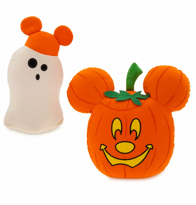 Disney Halloween Boo Mickey Jack-o'-Lantern and Ghost Throw Pillows New with Tag