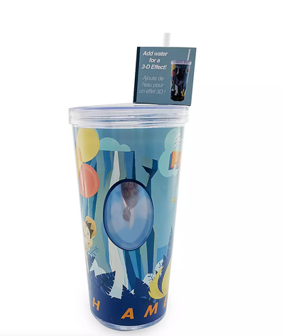 Disney Pixar Up Tumbler with Straw Add Water for a 3D Effect New
