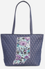 Vera Bradley Quilted Denim VIP Tote Moonlight Navy New with Tag