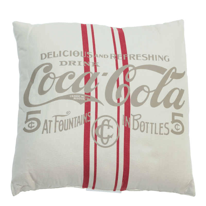 Authentic Coca Cola Coke Pre-1910 Cream Pillow New with Tags