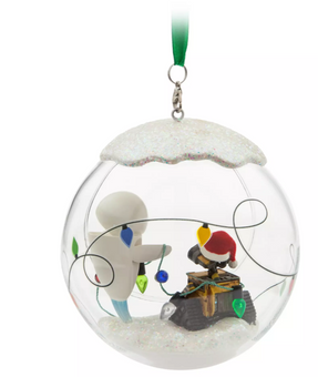 Disney Sketchbook WALL•E and E.V.E. Dome Christmas Ornament New With Tag