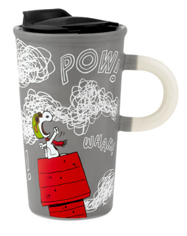 Hallmark Peanuts Flying Ace Snoopy Color Changing Travel Mug New With Tags