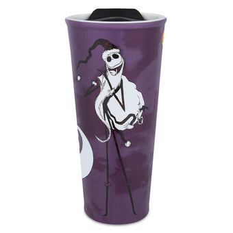 Disney Parks Jack Skellington Sandy Claws Zero Ceramic Travel Tumbler New