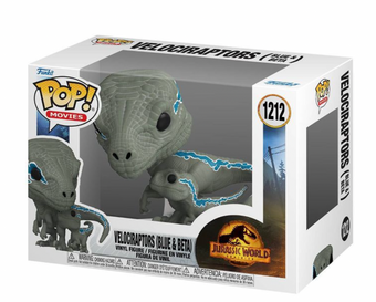 Funko POP! Movies Jurassic World Dominion Velociraptors Blue & Beta New With Box