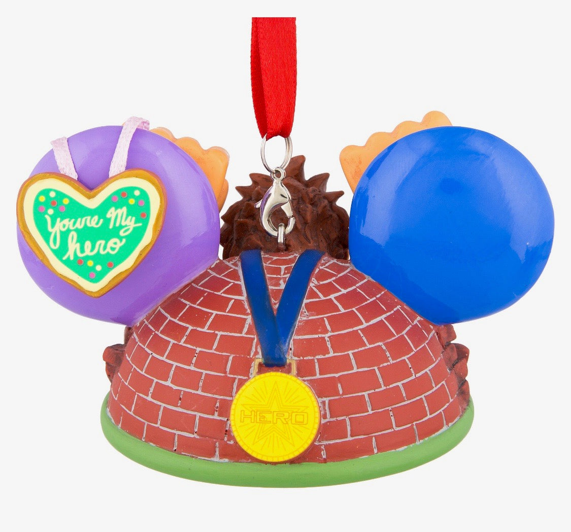 Disney Parks Wreck It Ralph Ear Hat Christmas Ornament New