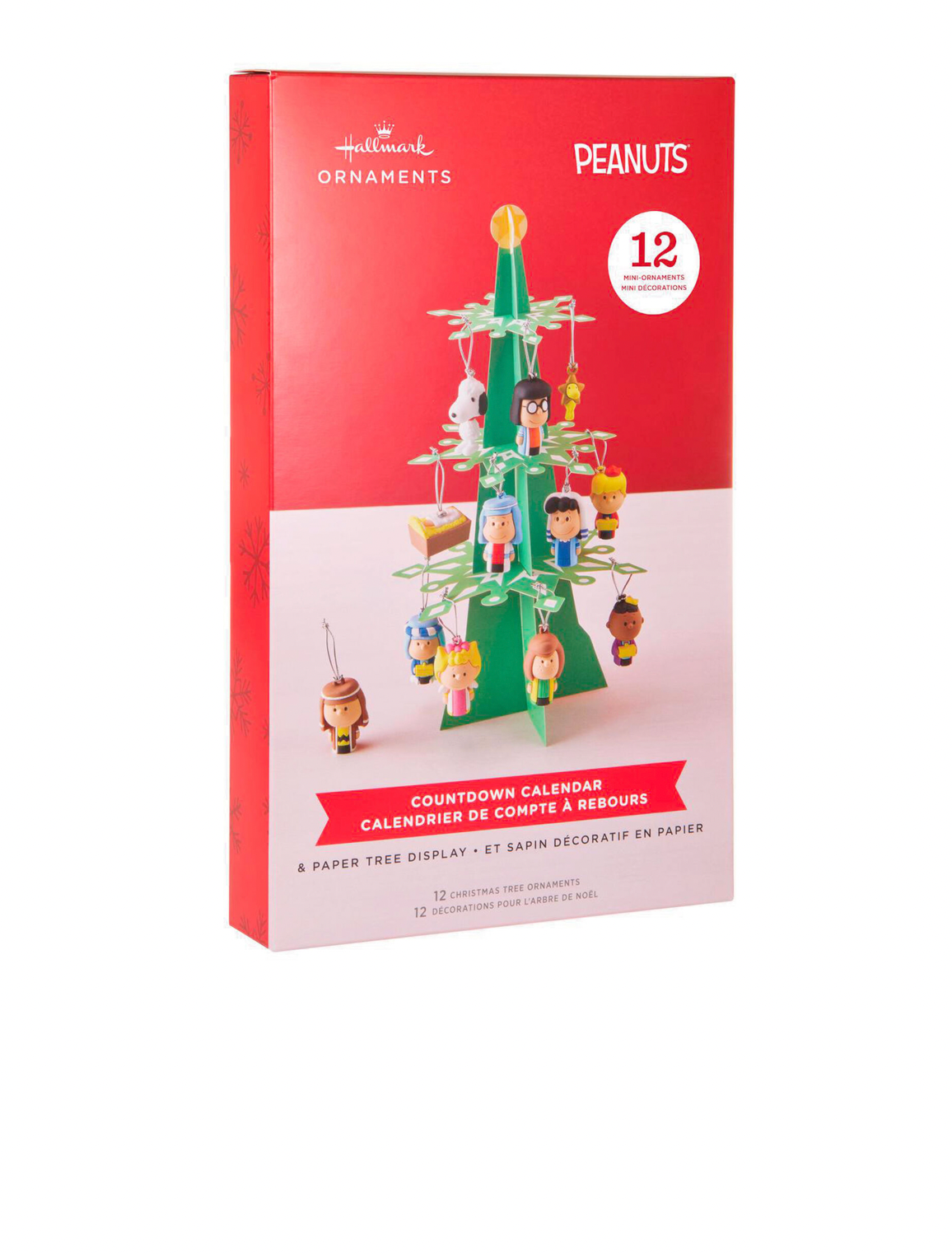 Hallmark Peanuts Nativity Countdown Calendar Mini Christmas Tree Ornaments New