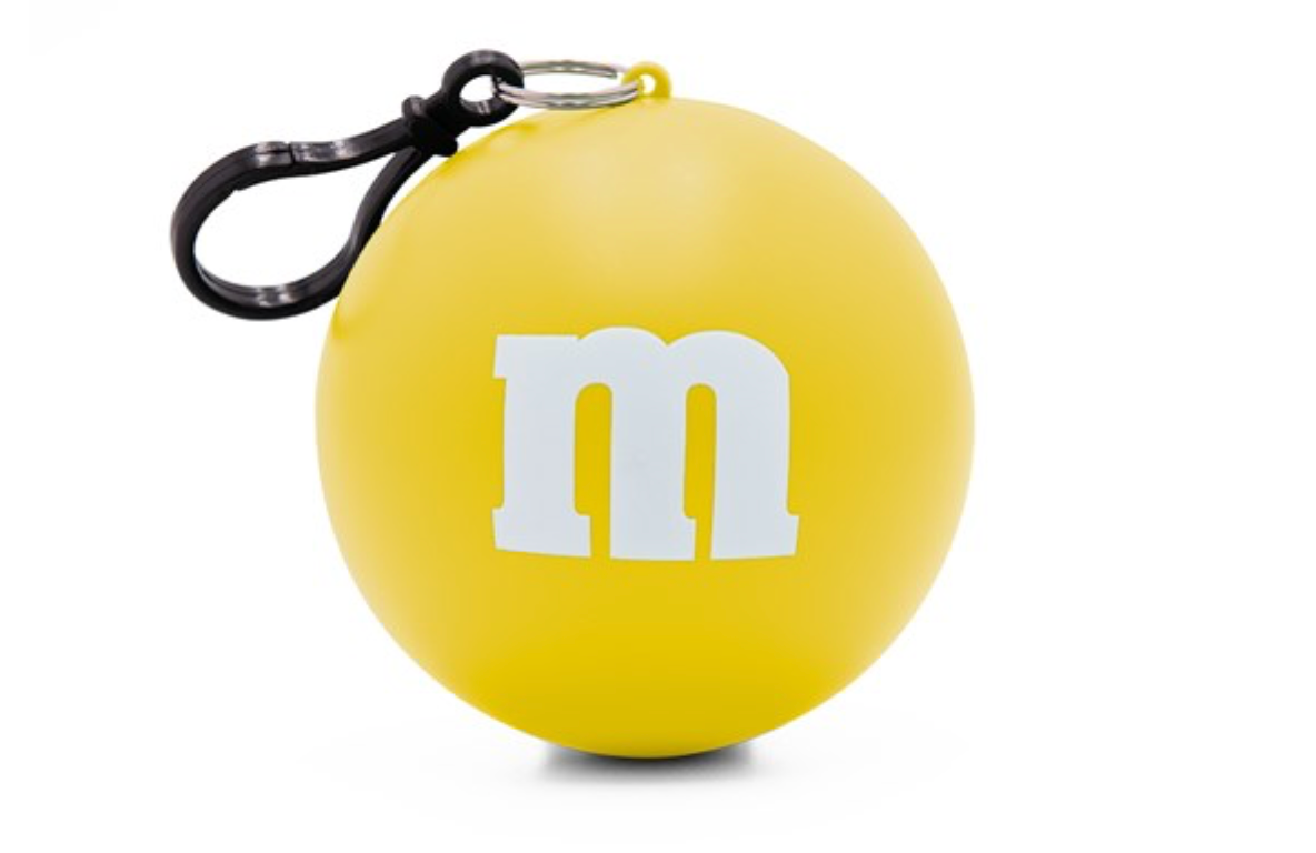 M&M's Yellow Character Rain Poncho Ball One Size New with Tags