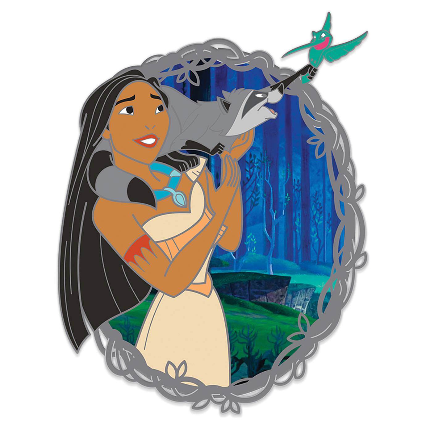 Disney Parks 25th Pocahontas with Meeko and Flit Limited Pin New with Card