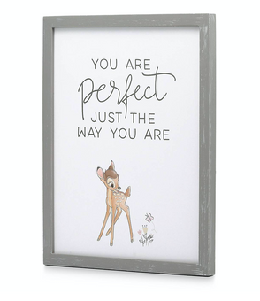 Disney Bambi You Are Perfect Just The Way You Are Wood Wall Decor New with Box