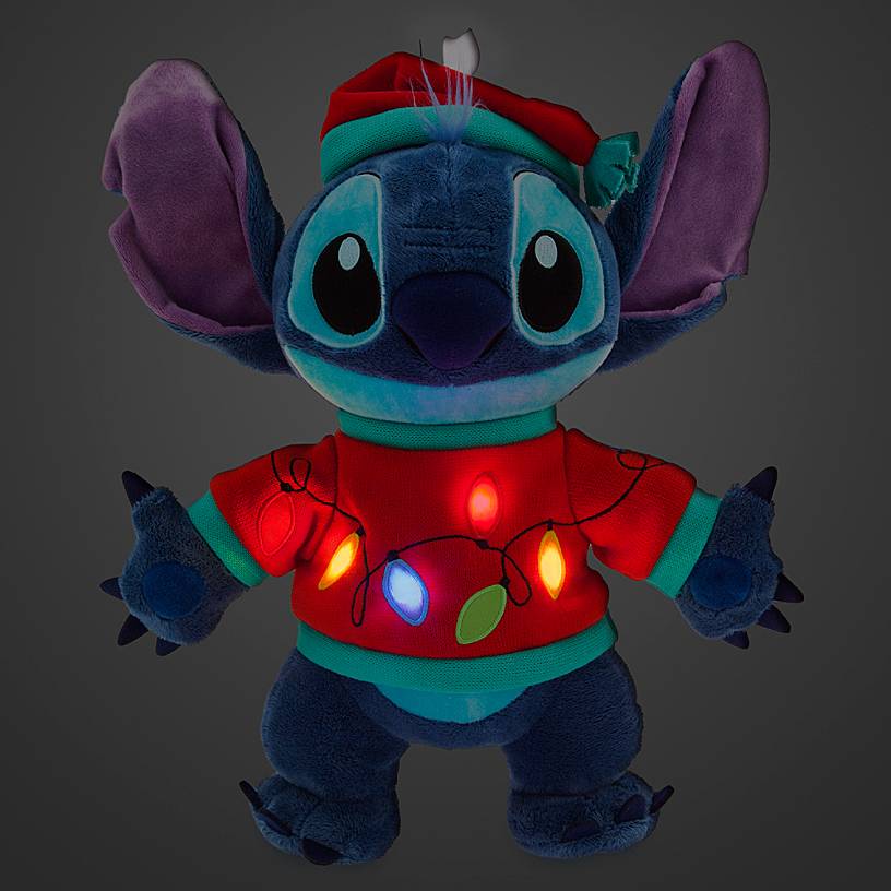 Disney Store Stitch Light-Up Holiday Medium Plush New with Tags